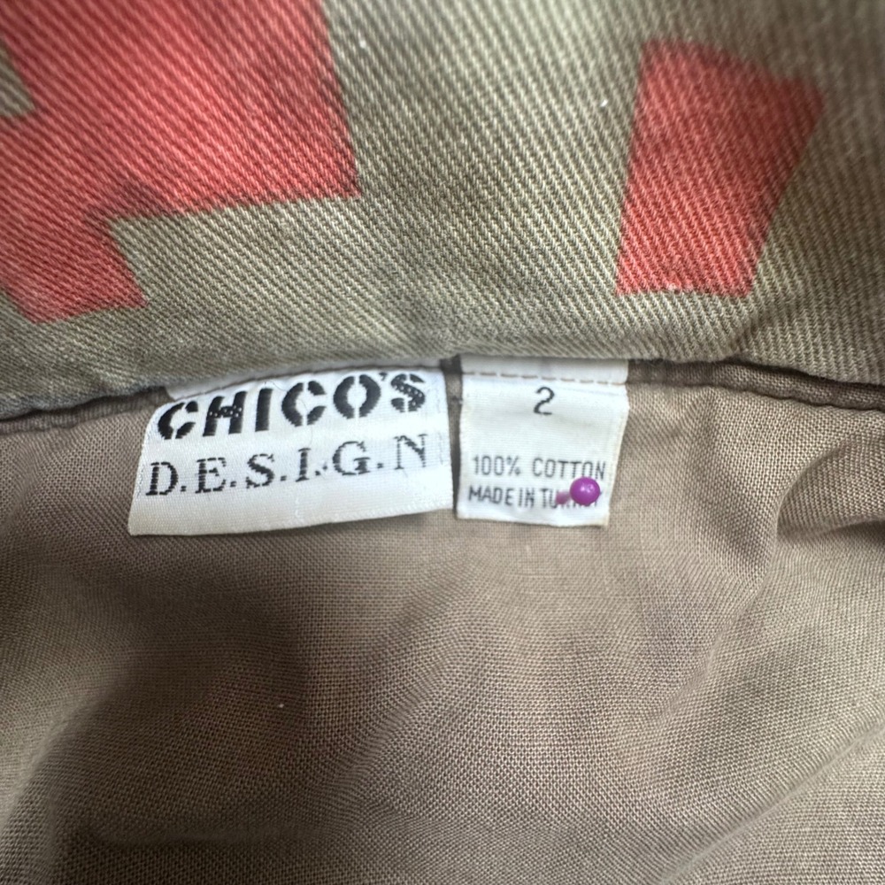 Chicos Design Southwestern Pattern Button Up Jack… - image 2